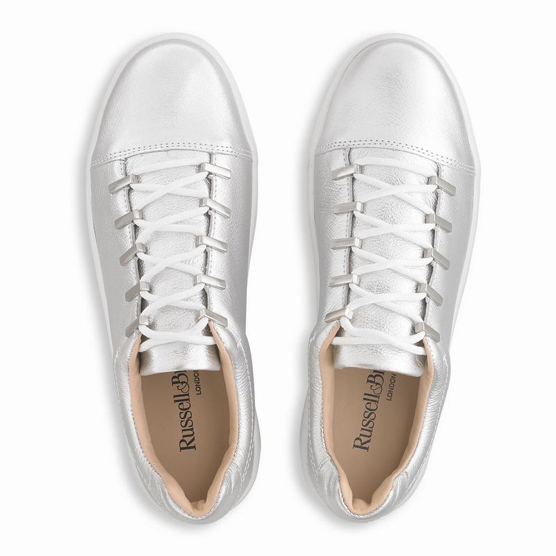 Russell And Bromley Barfly Platform Sneakers Dame Metallic | EQX5495YU