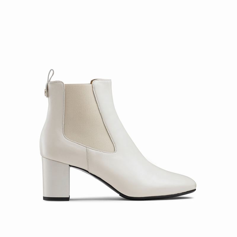 Russell And Bromley Beetle Chelsea Støvler Dame Hvide Hvide | HJO10049UL