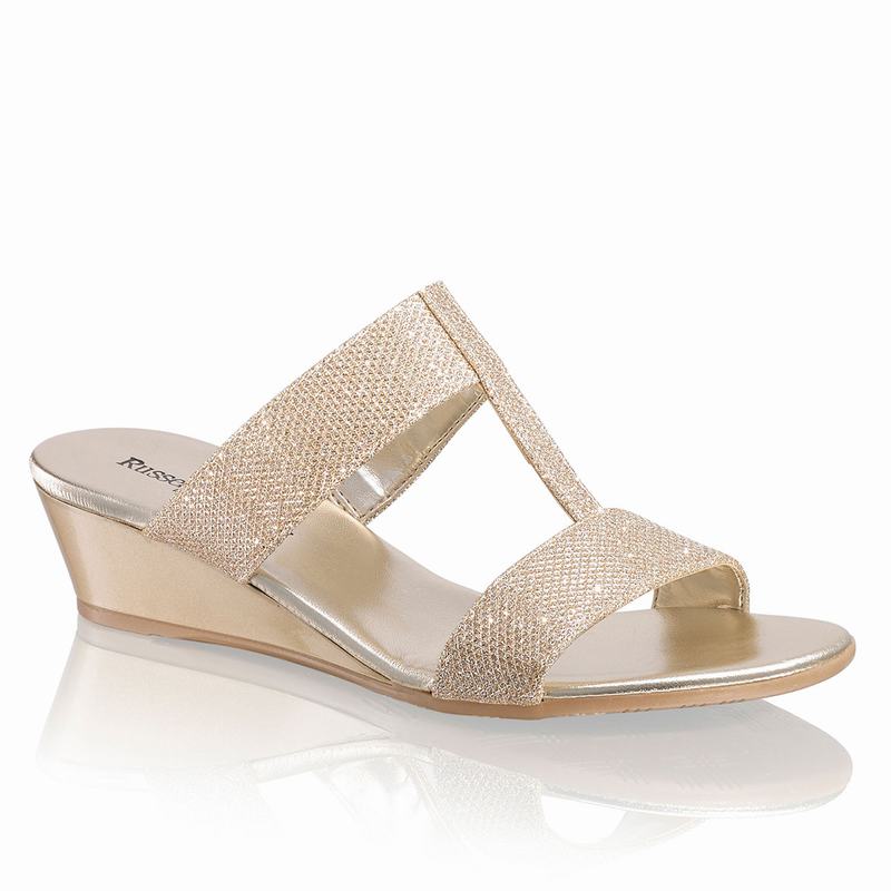 Russell And Bromley Bellina Kilehæl Sandaler Dame Guld | RDM9779NU