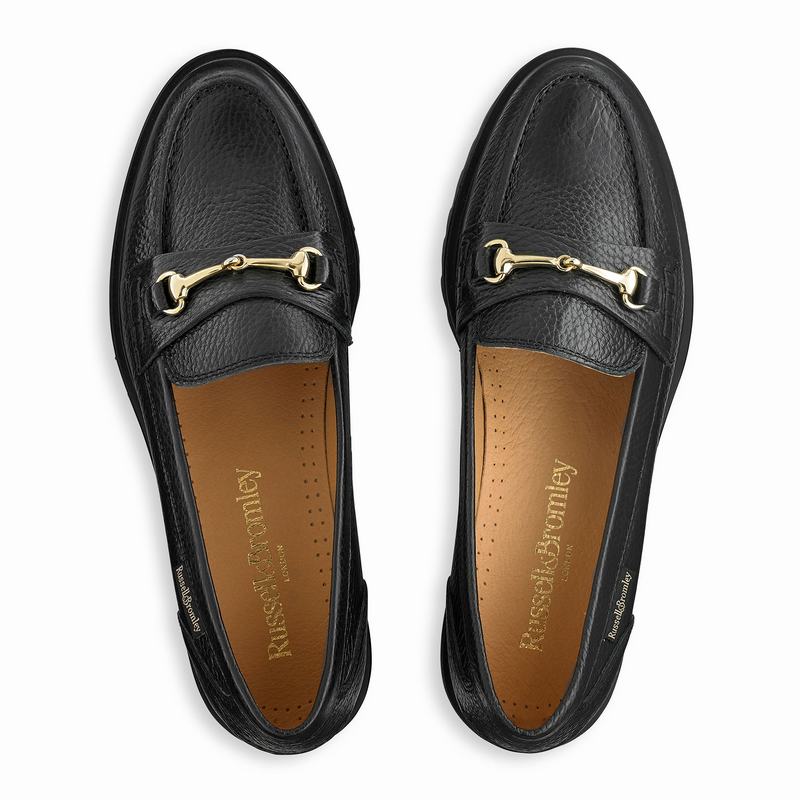 Russell And Bromley Booster Mokkasiner Dame Sort | OLS997SF