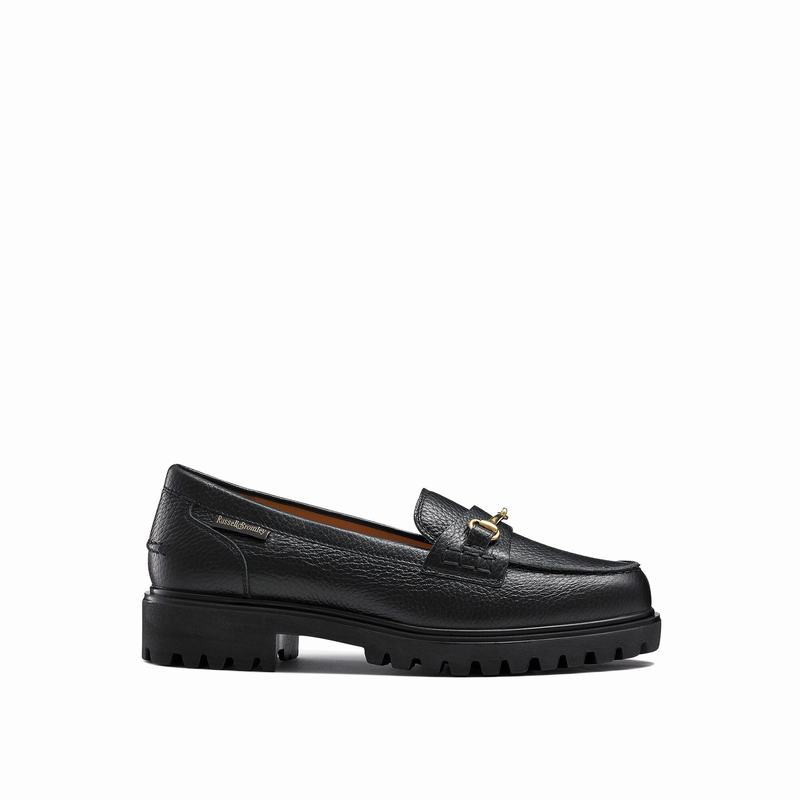 Russell And Bromley Booster Mokkasiner Dame Sort | OLS997SF