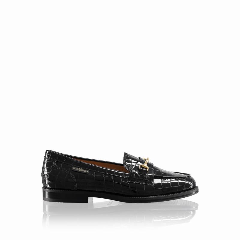 Russell And Bromley Brewster Mokkasiner Dame Sort | SMQ1378VL