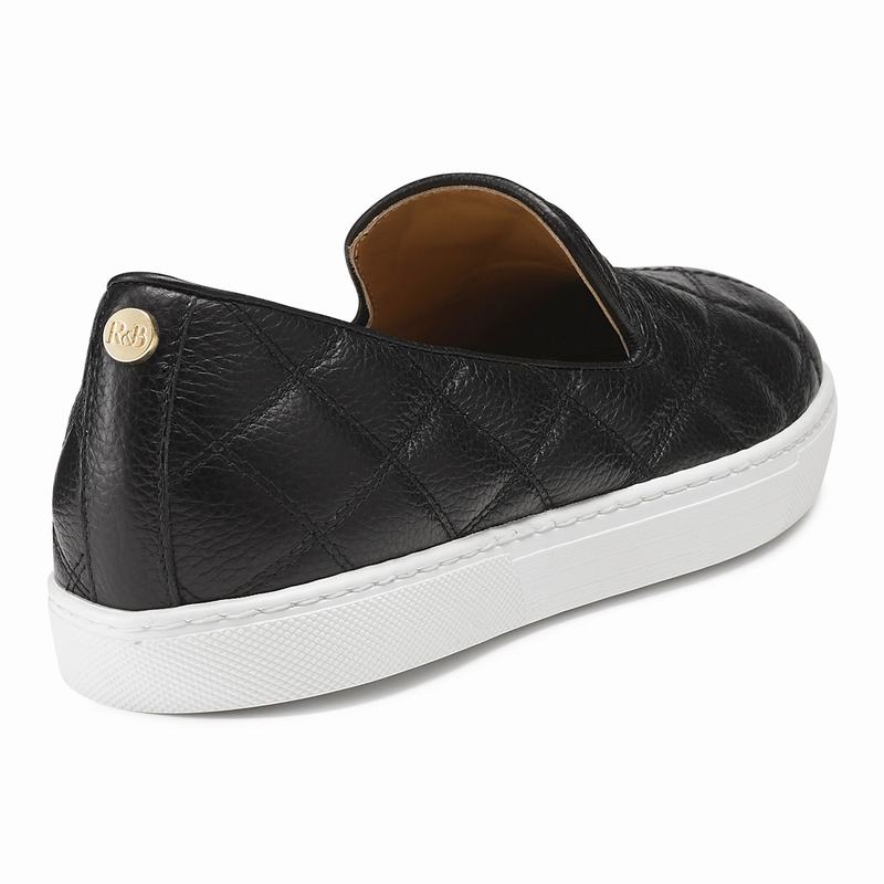 Russell And Bromley Casaquilt Slip On Sneakers Dame Sort | EGW8496JO