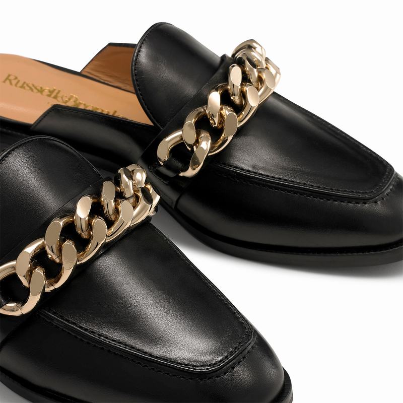 Russell And Bromley Chainmule Mokkasiner Dame Sort | SDG182ZR