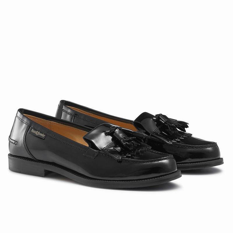 Russell And Bromley Chester Mokkasiner Dame Sort | QCM5664KL