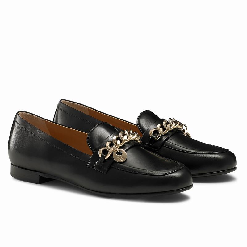 Russell And Bromley Chitchat Mokkasiner Dame Sort | NXB4851BZ