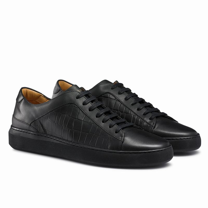 Russell And Bromley Clear Run Lave Sneakers Herre Sort | BRZ901NL