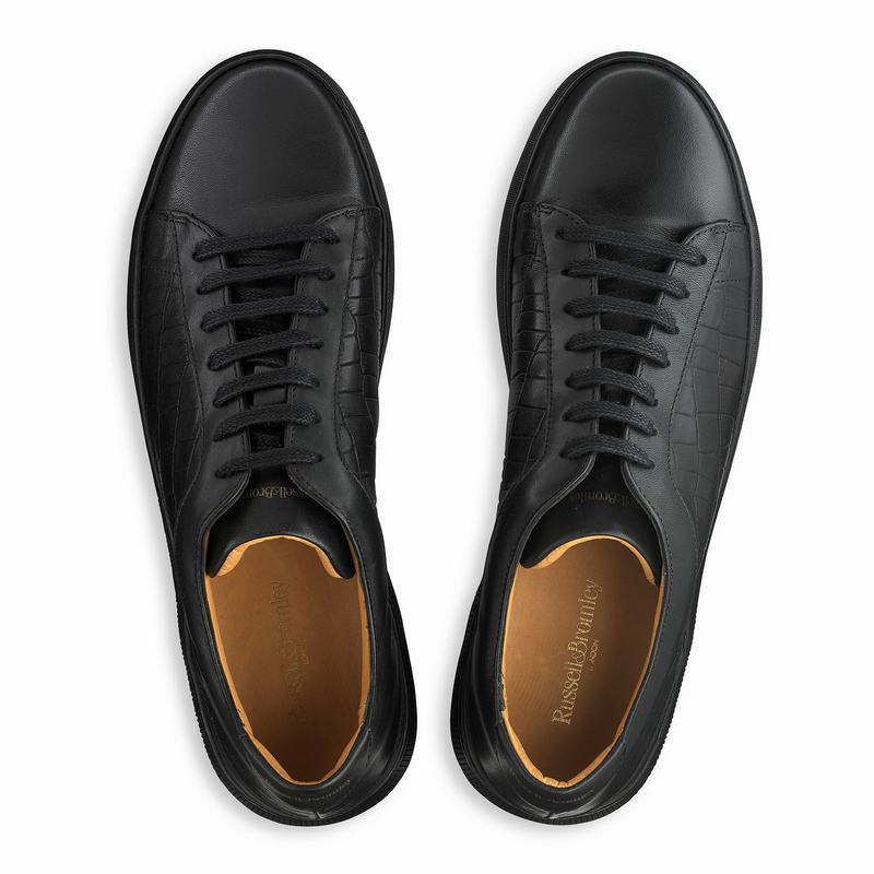 Russell And Bromley Clear Run Lave Sneakers Herre Sort | BRZ901NL