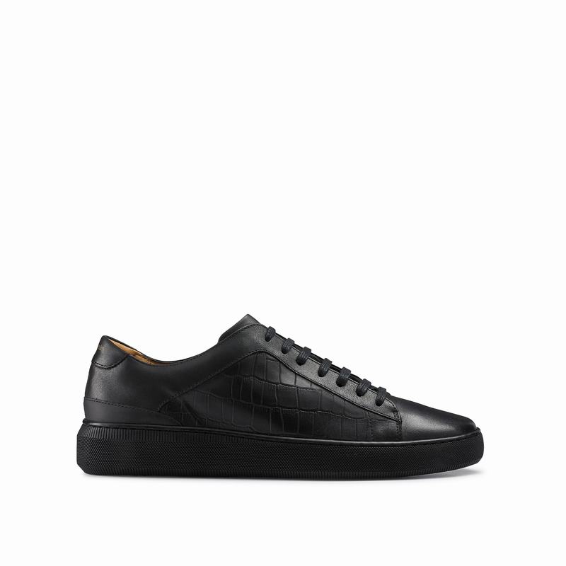 Russell And Bromley Clear Run Lave Sneakers Herre Sort | BRZ901NL