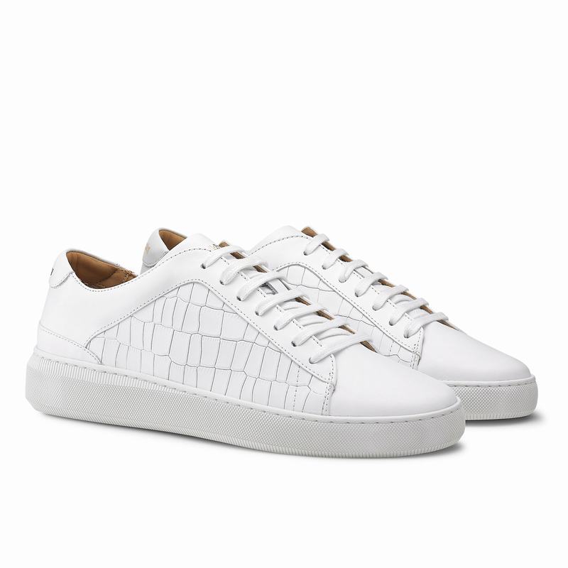 Russell And Bromley Clear Run Lave Sneakers Herre Hvide | LNN4687MI