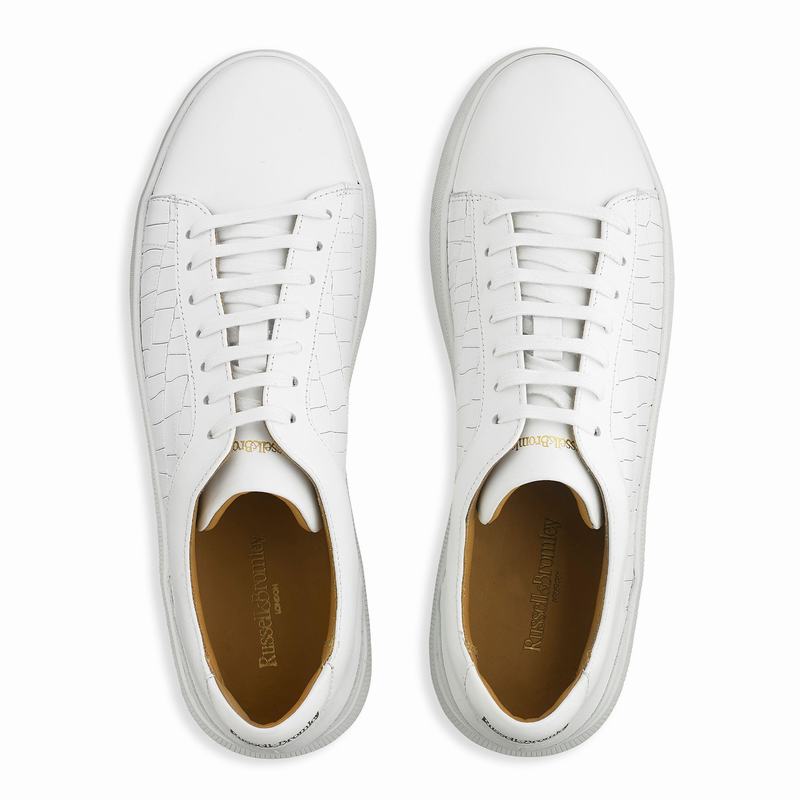 Russell And Bromley Clear Run Lave Sneakers Herre Hvide | LNN4687MI