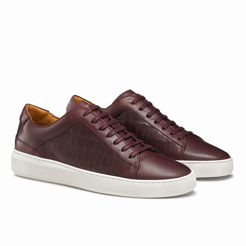 Russell And Bromley Clear Run Lave Sneakers Herre Rød | QBO93100NK