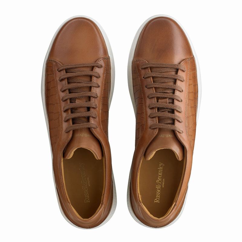 Russell And Bromley Clear Run Lave Sneakers Herre Brune | SLP5435AX