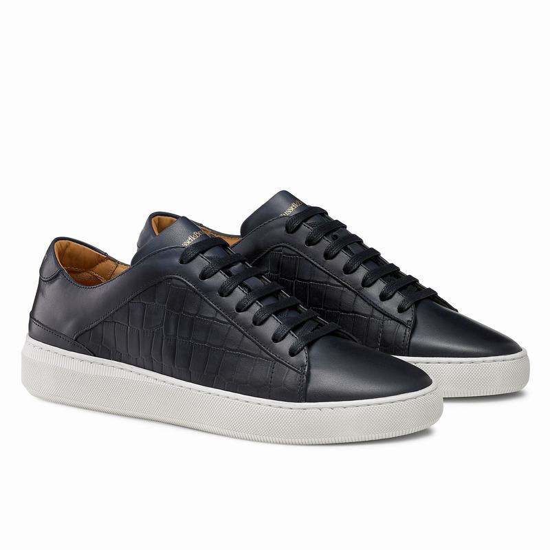 Russell And Bromley Clear Run Lave Sneakers Herre Blå | TEP4873NH