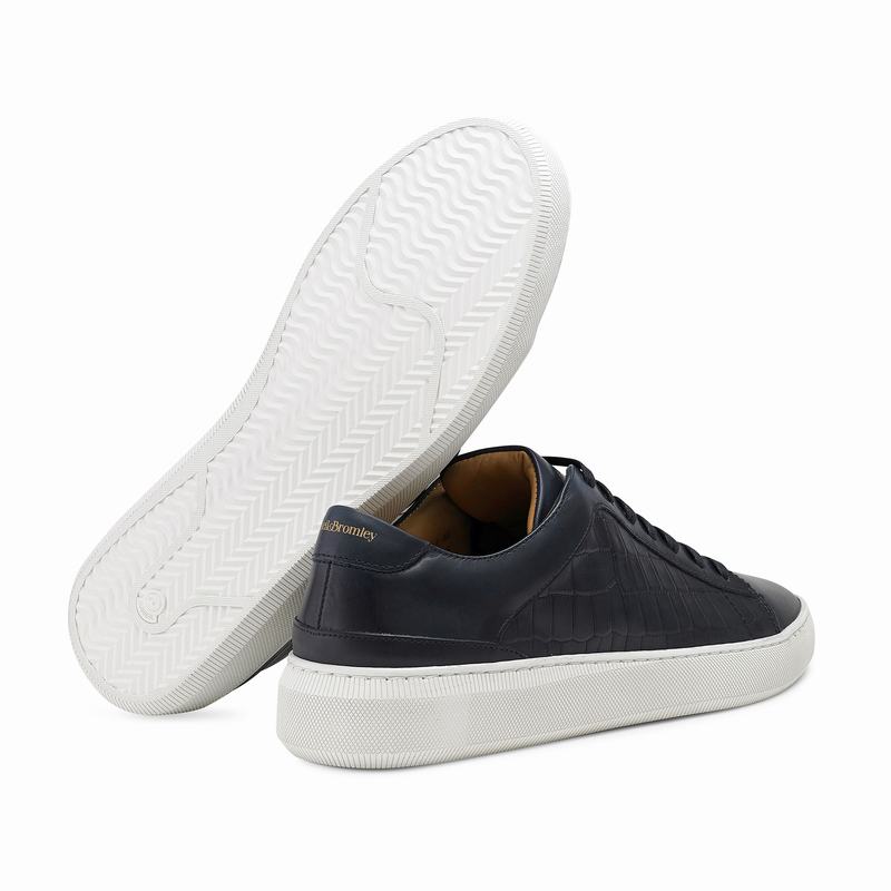 Russell And Bromley Clear Run Lave Sneakers Herre Blå | TEP4873NH