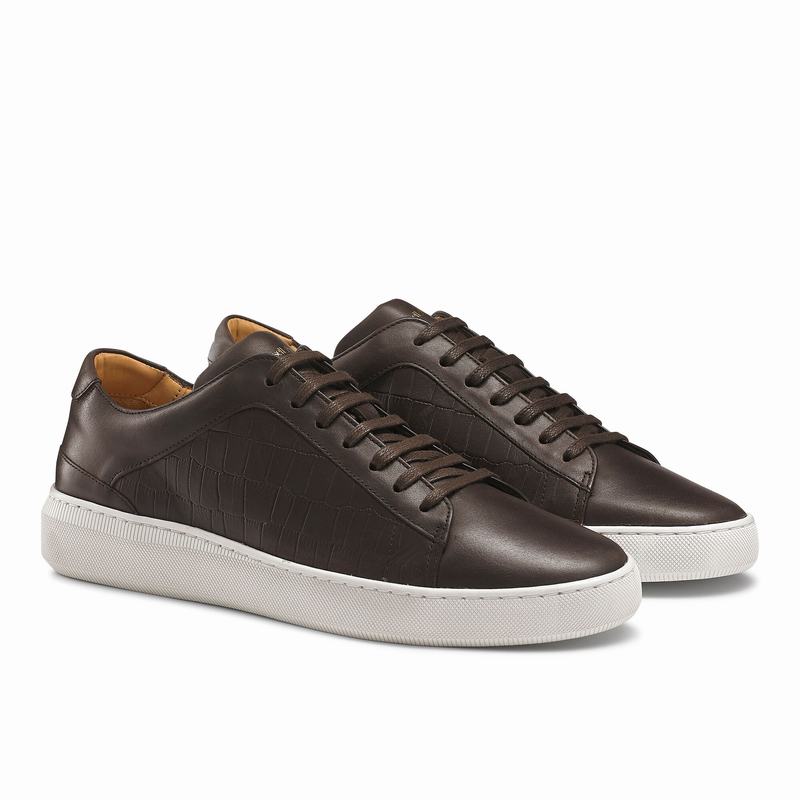 Russell And Bromley Clear Run Lave Sneakers Herre Brune | XRY7420LB