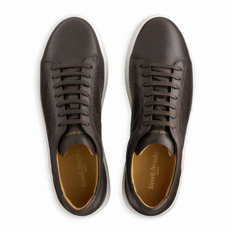 Russell And Bromley Clear Run Lave Sneakers Herre Brune | XRY7420LB