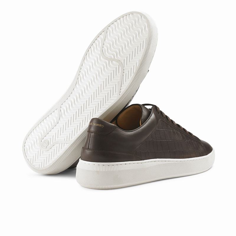 Russell And Bromley Clear Run Lave Sneakers Herre Brune | XRY7420LB