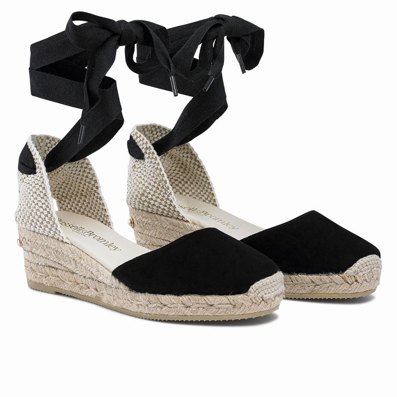 Russell And Bromley Cocowrap Espadrillos Dame Sort | WOK9466SV