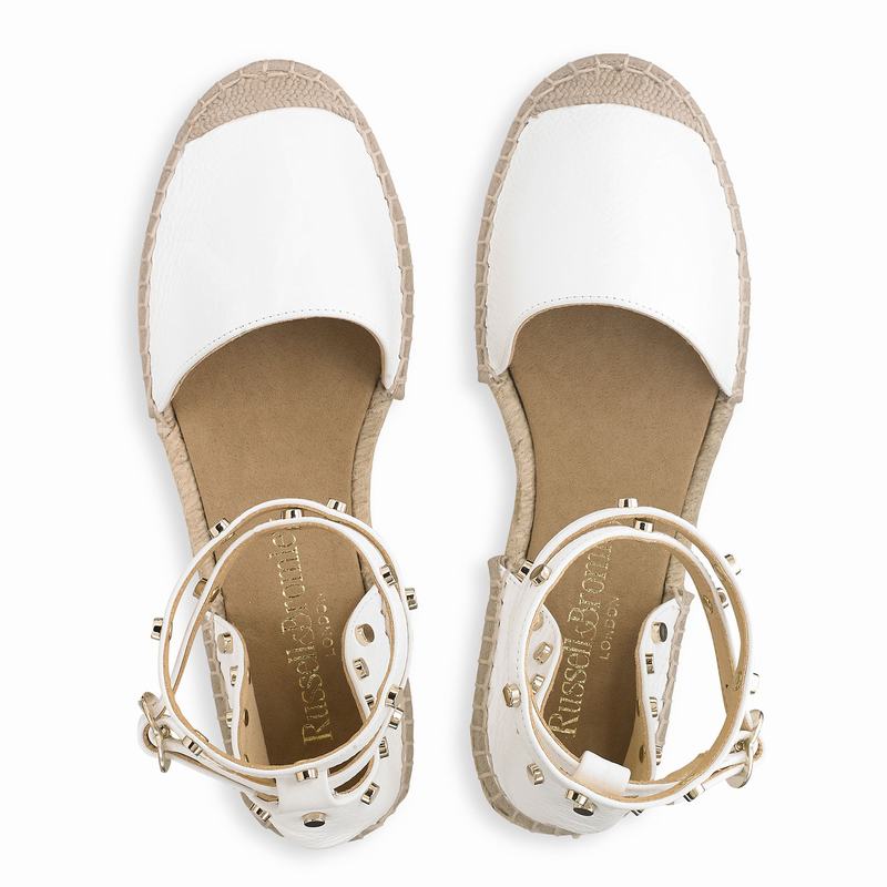 Russell And Bromley Coin Wrap Espadrillos Dame Hvide | OVE698ED