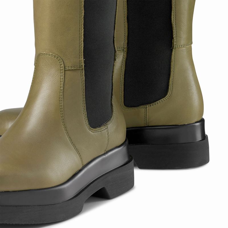 Russell And Bromley Everglade Knæhøje Støvler Dame Grøn | ZCW5969CA