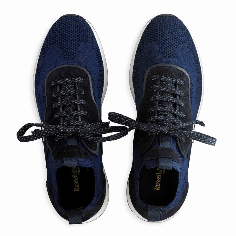 Russell And Bromley Fly Guy Lave Sneakers Herre Blå | ECL6327GU