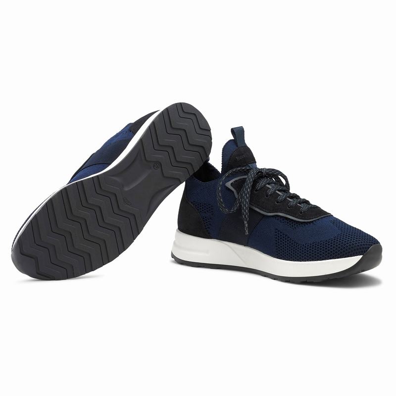 Russell And Bromley Fly Guy Lave Sneakers Herre Blå | ECL6327GU