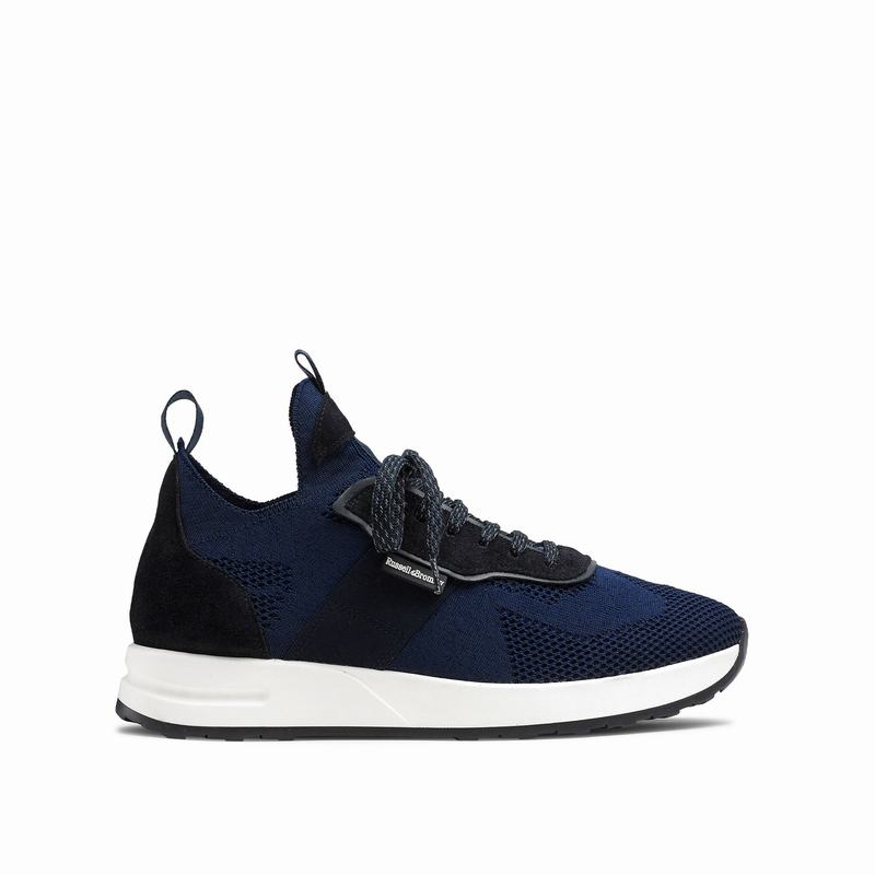 Russell And Bromley Fly Guy Lave Sneakers Herre Blå | ECL6327GU