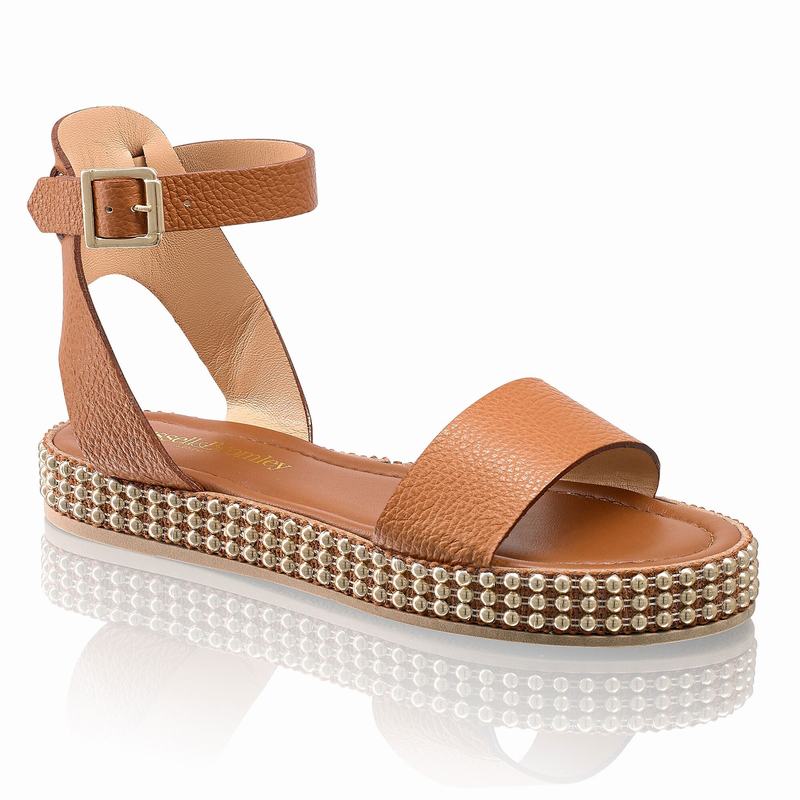 Russell And Bromley Gold Coast Kilehæl Sandaler Dame Brune | ZJZ9454XW