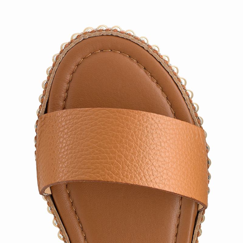 Russell And Bromley Gold Coast Kilehæl Sandaler Dame Brune | ZJZ9454XW