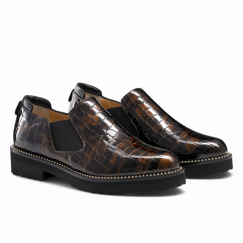 Russell And Bromley Grid Mokkasiner Dame Brune | HGK2019ML