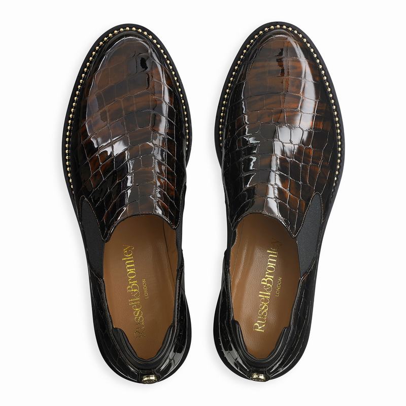 Russell And Bromley Grid Mokkasiner Dame Brune | HGK2019ML