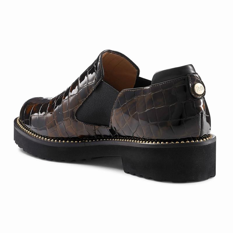 Russell And Bromley Grid Mokkasiner Dame Brune | HGK2019ML