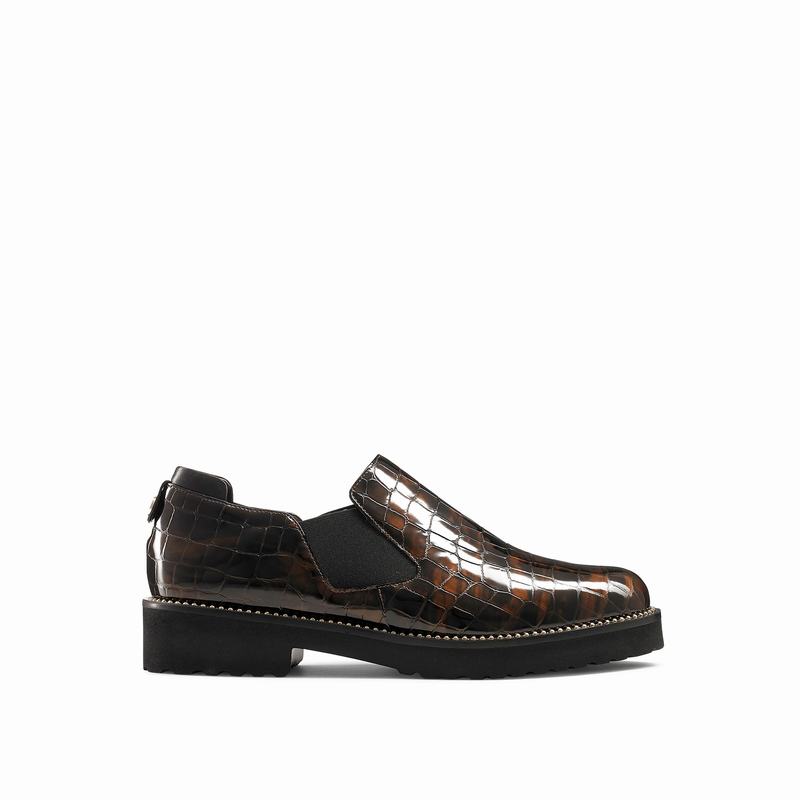 Russell And Bromley Grid Mokkasiner Dame Brune | HGK2019ML