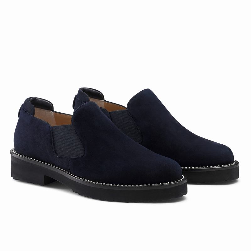 Russell And Bromley Grid Mokkasiner Dame Blå | OMB1756RE