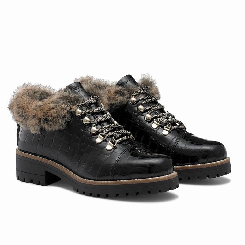 Russell And Bromley Icelander Snørestøvler Dame Sort | SFT5718KZ