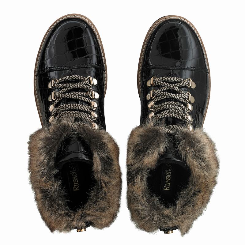 Russell And Bromley Icelander Snørestøvler Dame Sort | SFT5718KZ