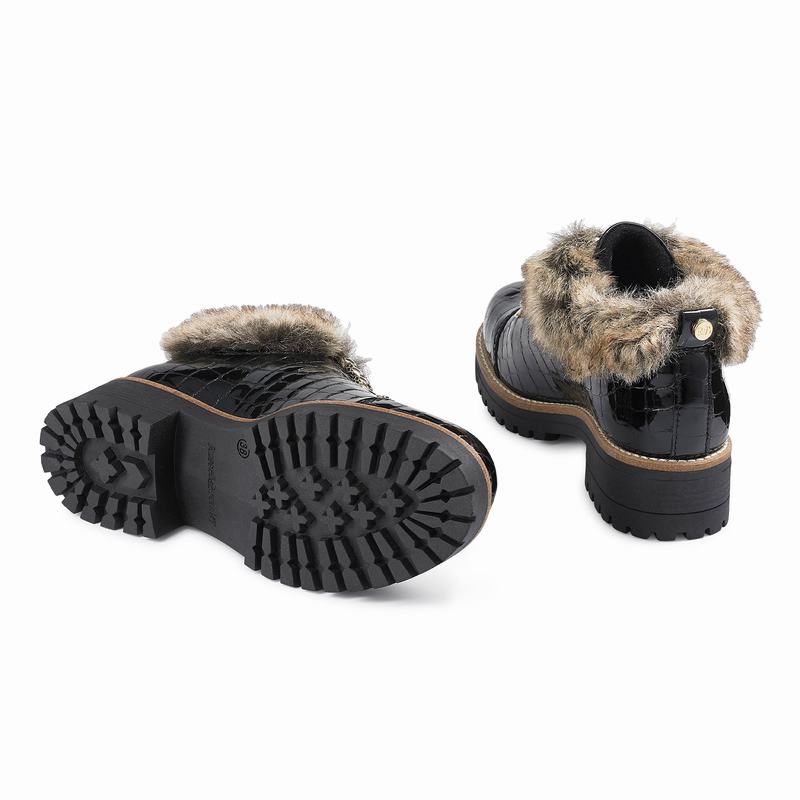 Russell And Bromley Icelander Snørestøvler Dame Sort | SFT5718KZ