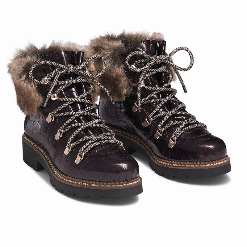 Russell And Bromley Icestorm Snørestøvler Dame Rød | PJT3840FC