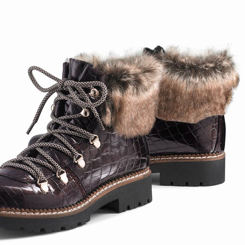 Russell And Bromley Icestorm Snørestøvler Dame Rød | PJT3840FC