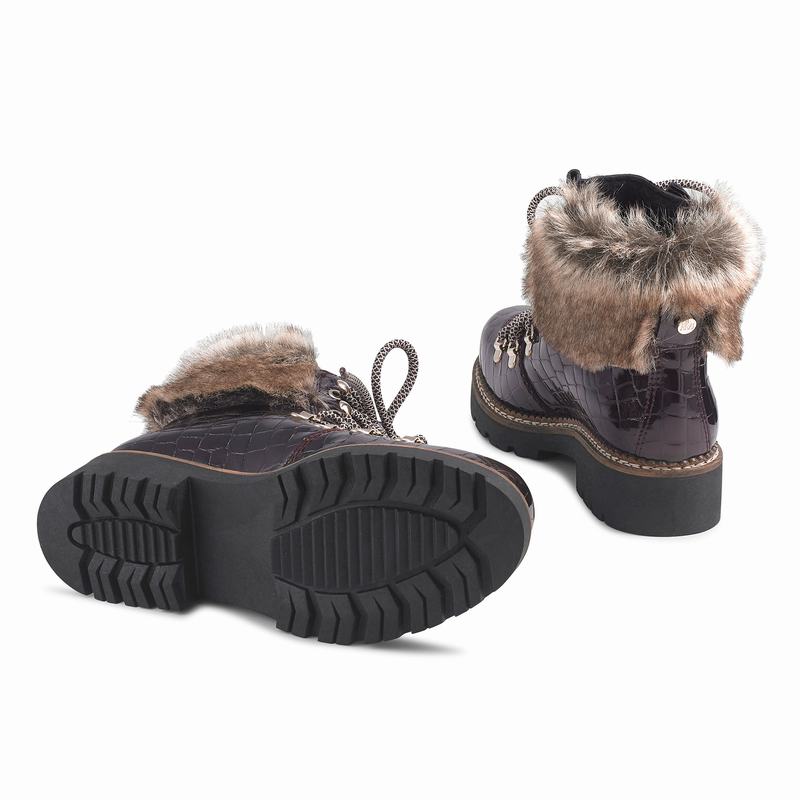 Russell And Bromley Icestorm Snørestøvler Dame Rød | PJT3840FC