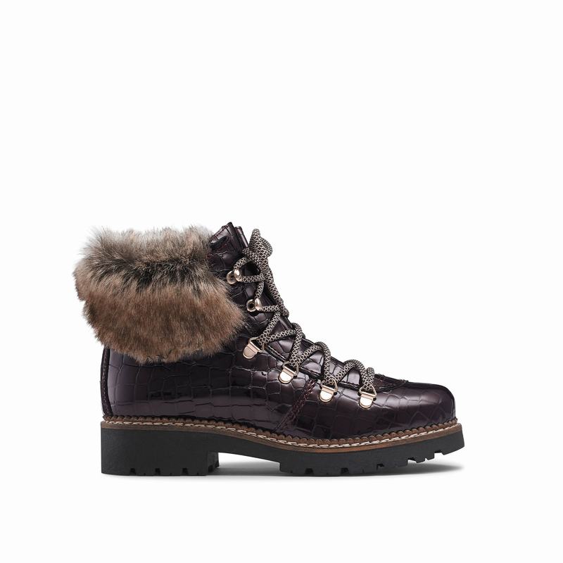 Russell And Bromley Icestorm Snørestøvler Dame Rød | PJT3840FC