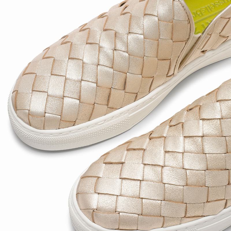 Russell And Bromley Jenna Slip On Sneakers Dame Metallic | CXJ654CI