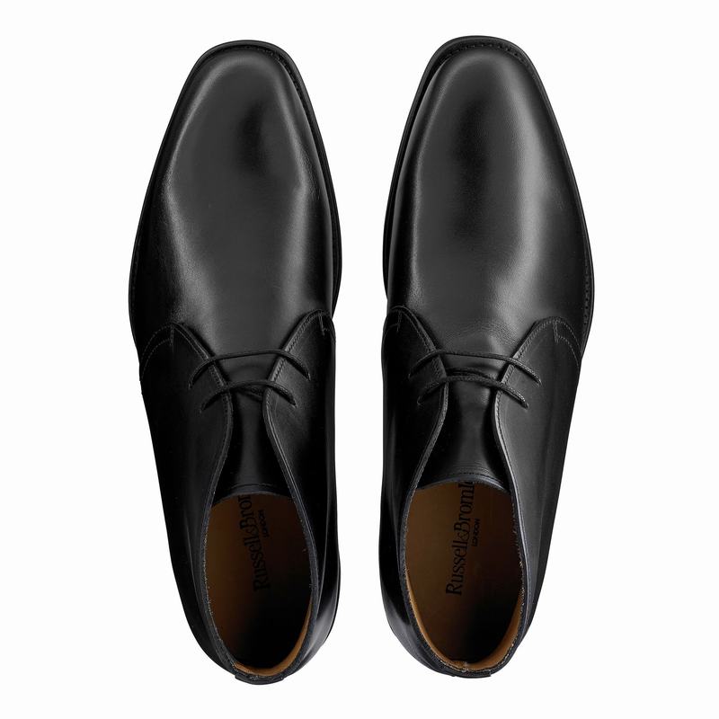 Russell And Bromley Jermyn Ørkenstøvler Herre Sort | WAD8337JI