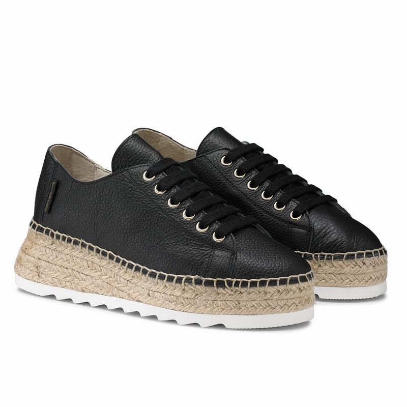 Russell And Bromley Kick Back Espadrillos Dame Sort | IJV666ML