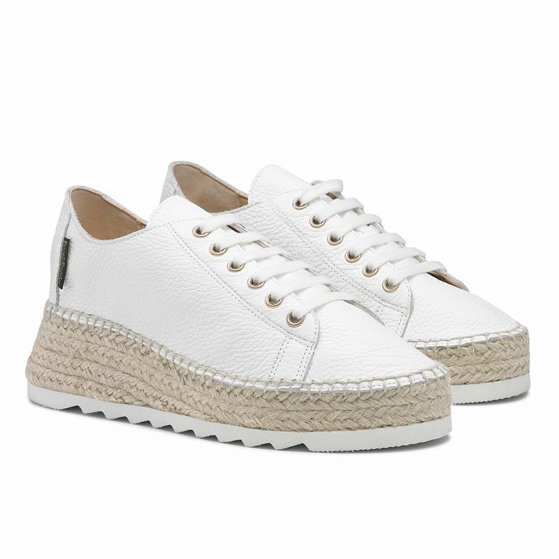 Russell And Bromley Kick Back Espadrillos Dame Hvide | KDN1675LQ