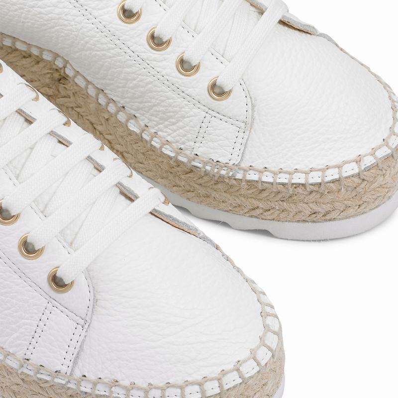 Russell And Bromley Kick Back Espadrillos Dame Hvide | KDN1675LQ