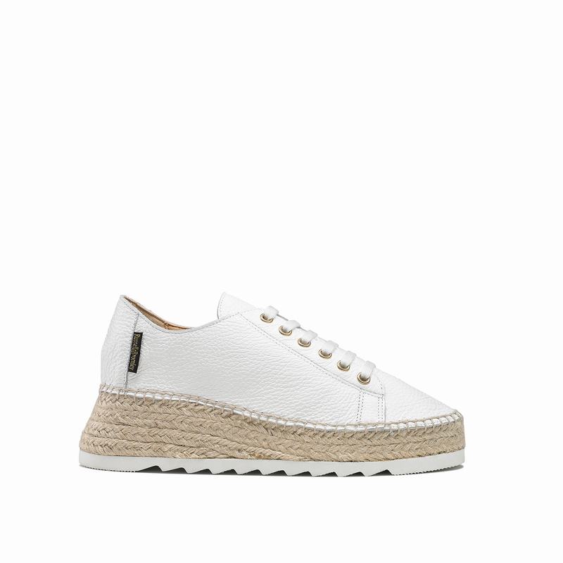 Russell And Bromley Kick Back Espadrillos Dame Hvide | KDN1675LQ