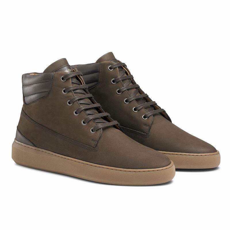 Russell And Bromley Landmark Høje Sneakers Herre Brune | JEV8986ZI