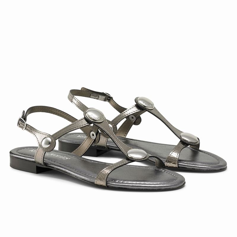 Russell And Bromley Lauren Sandaler Dame Metallic | OKR484LE